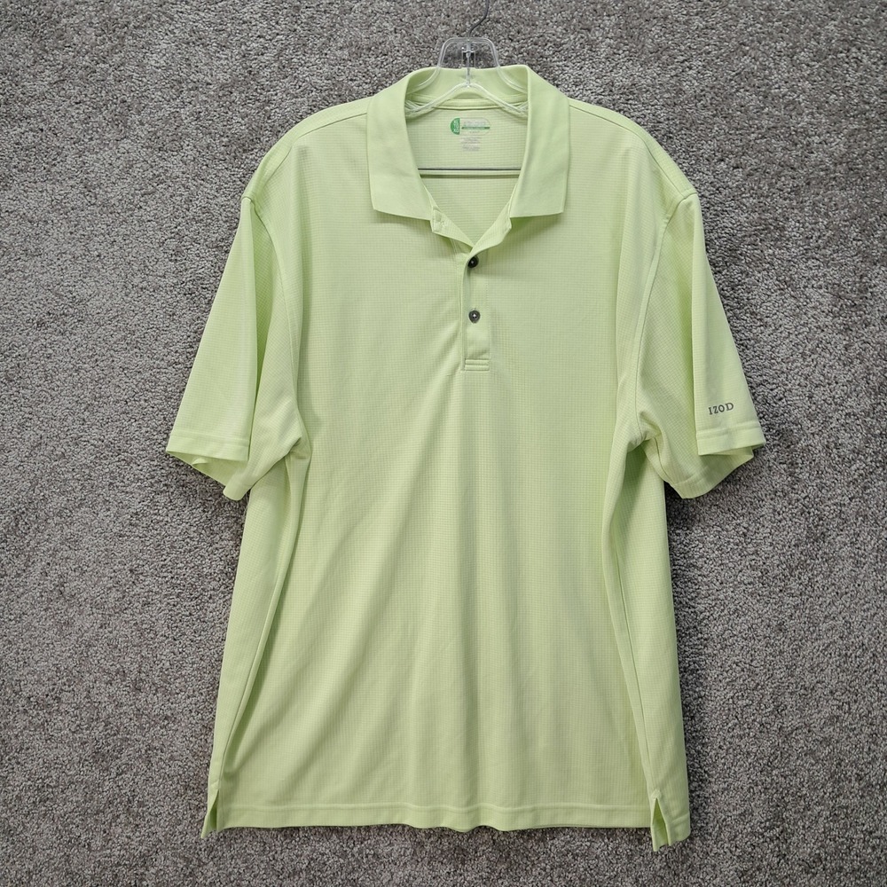 IZOD X-Treme Function Golf Polo Shirt Mens XL Green Performance Short Sleeve